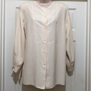 Vintage EUC Stunt Collections Cream Tunic Size M